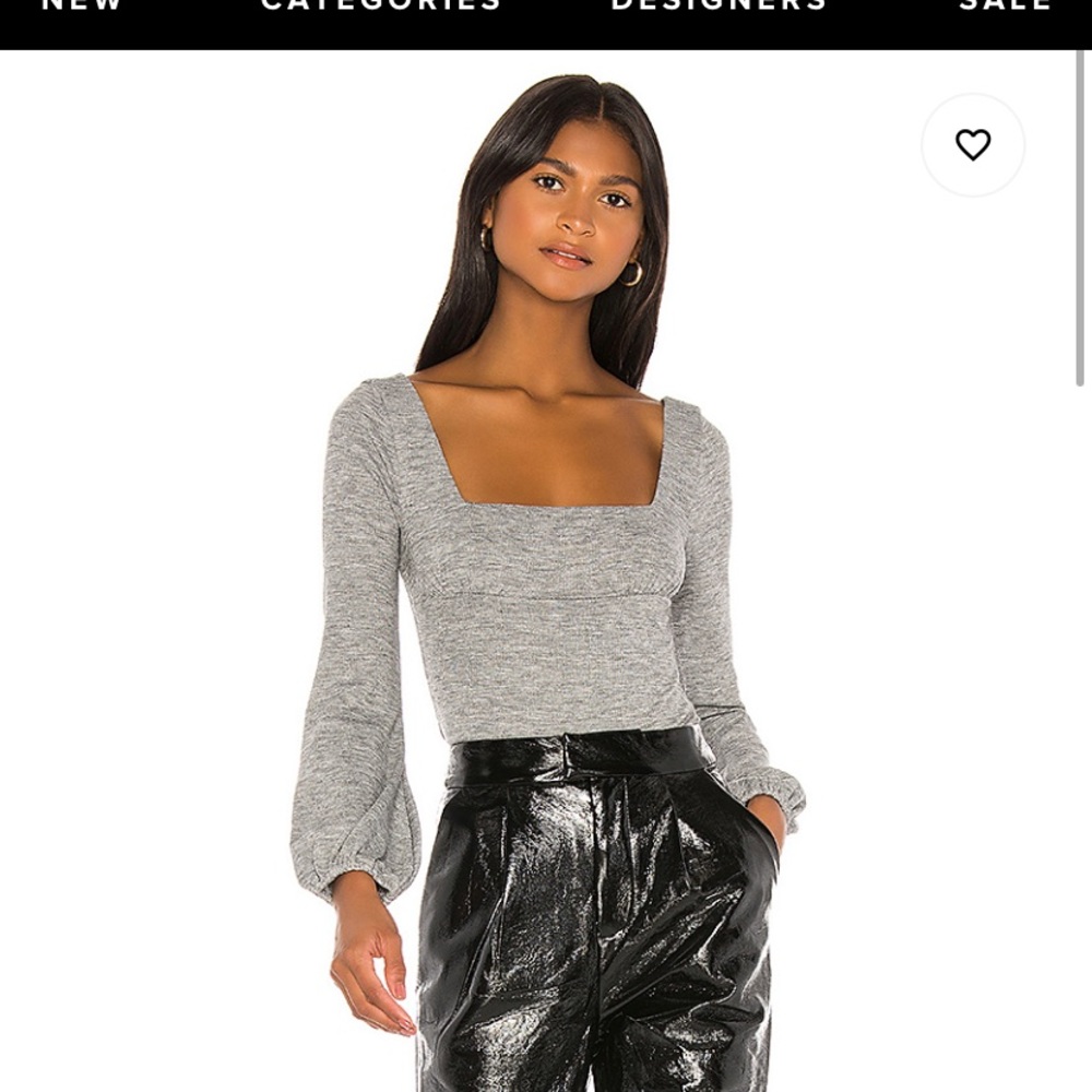 Lovers + Friends Blakey grey sweater top
